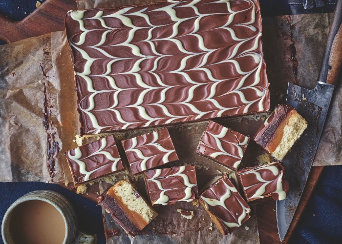 Lottie Bedlow's millionaire shortbread with boozy ganache recipe