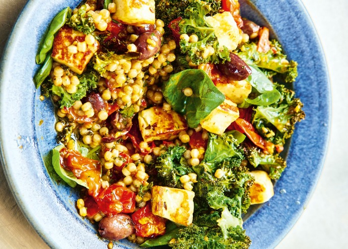 Mob's slow-roasted tomato and halloumi couscous recipe