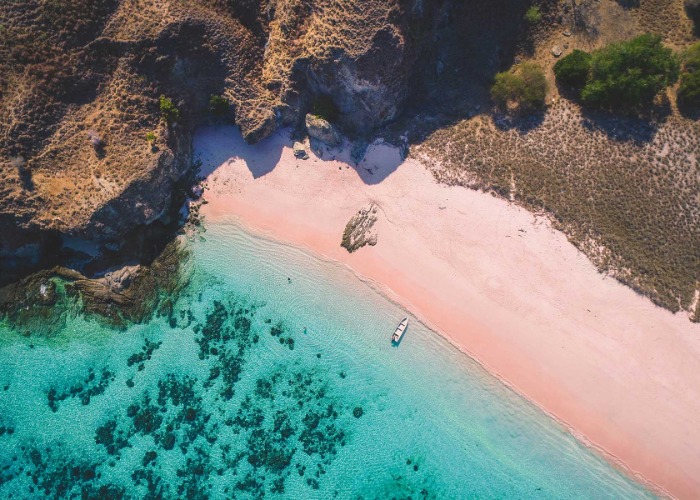 Extraordinary images of rare pink sand beaches around the world