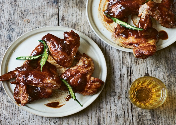 Tandoori chicken wings with tamarind sauce recipe