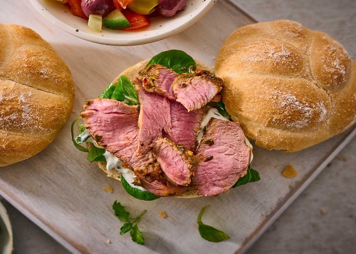 Lamb and tzatziki rolls recipe