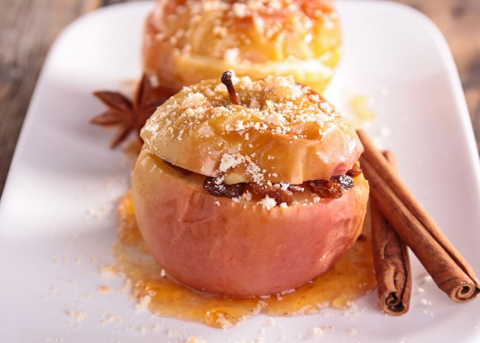 Baked apples with Champagne truffles and mincemeat recipe