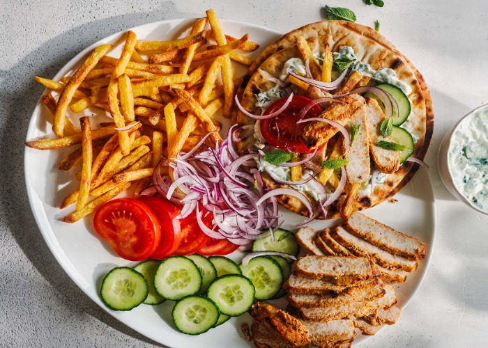 Chicken burger gyros recipe