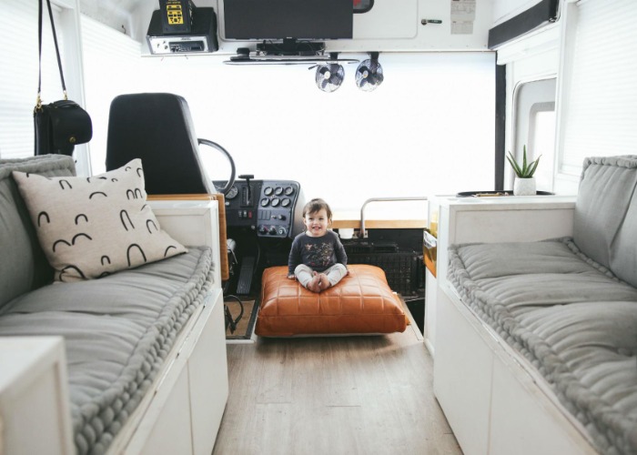 One family, an old school bus that became a dream home