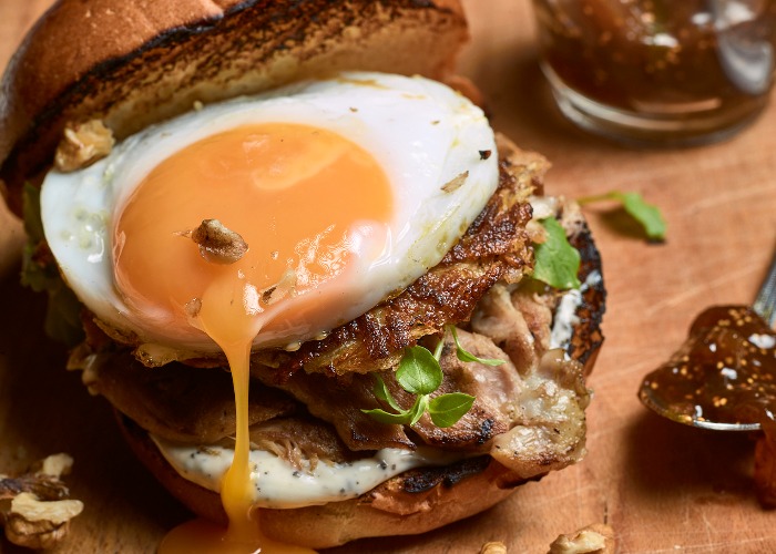 Leftover turkey burger with fig ketchup recipe