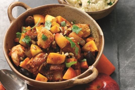 African peach and chicken tagine recipe
