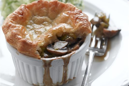 Vegetarian ale and mushroom pie recipe