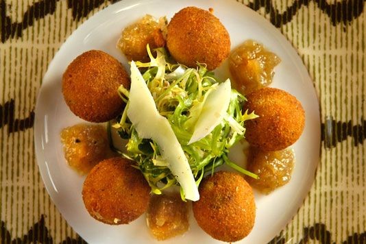 Goats' cheese fritters recipe