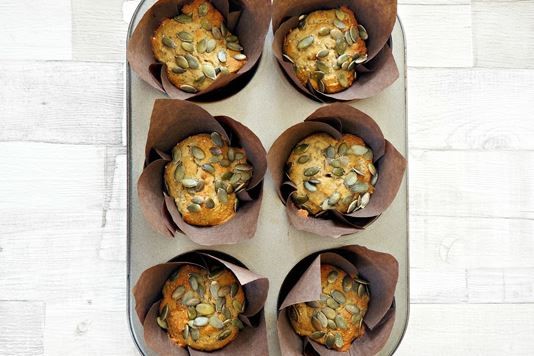 Honest Eats apricot, chia and pumpkin seed muffins recipe 