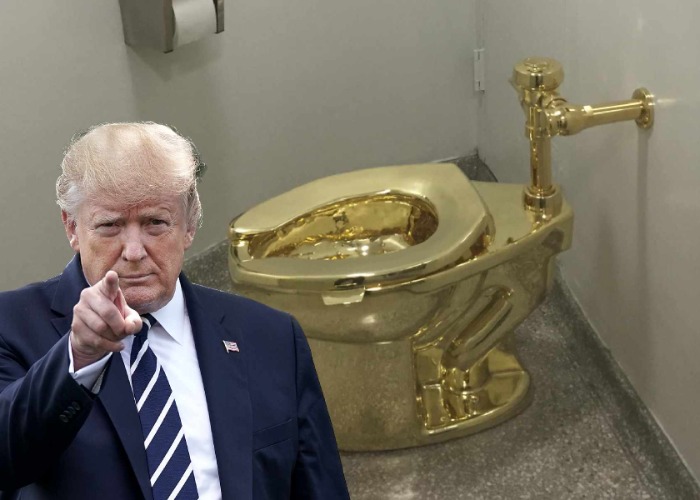 Donald Trump’s £4m stolen gold toilet and world’s most decadent bathrooms