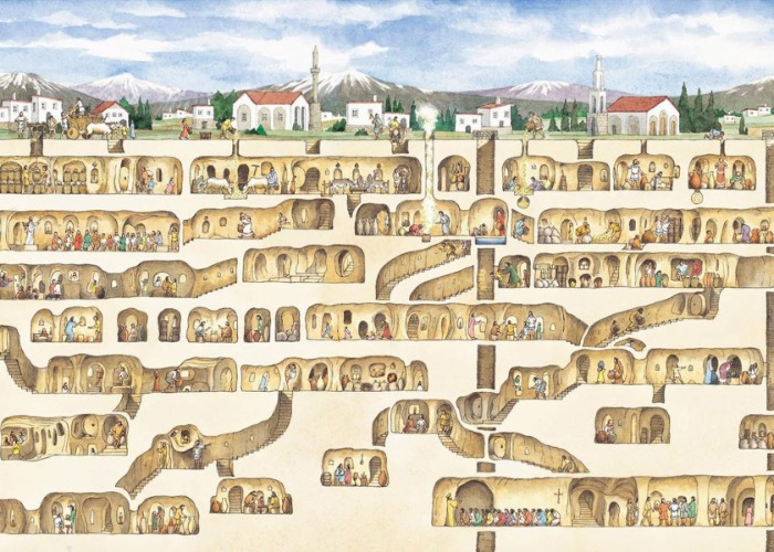The Incredible Story Of Derinkuyu – The Ancient City Found In A Turkish Basement