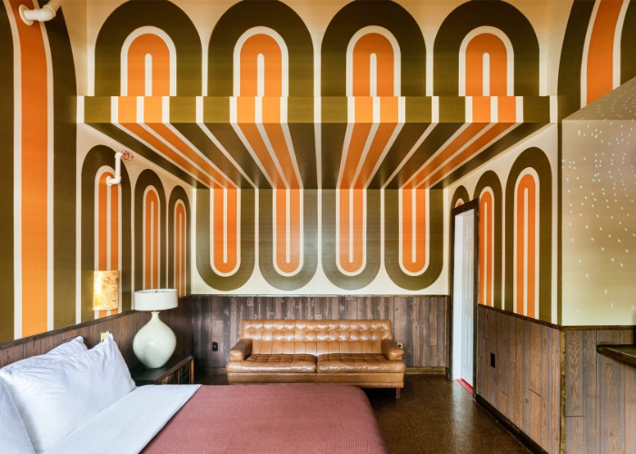 Step back in time with these amazing retro hotel rooms