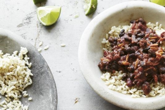 Ella Woodward's black and kidney bean chilli recipe