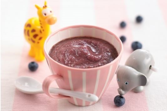 Blueberry, pear and banana purée recipe