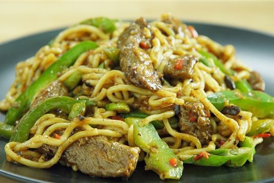 Ching-He Huang's Cantonese beef and black bean noodles recipe