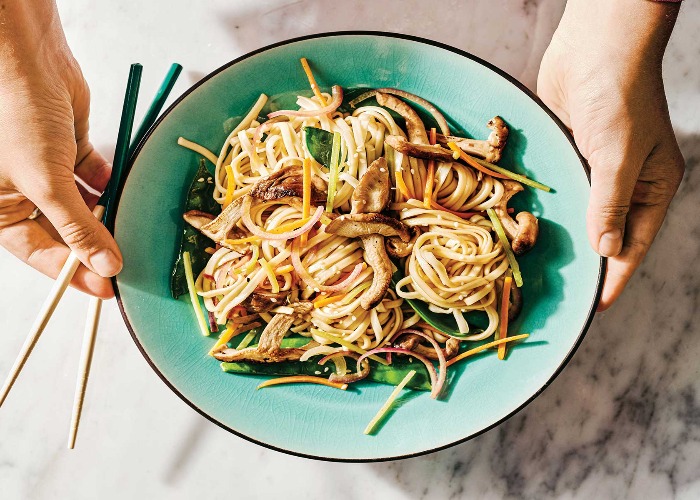Shiitake mushrooms and fresh noodles recipe