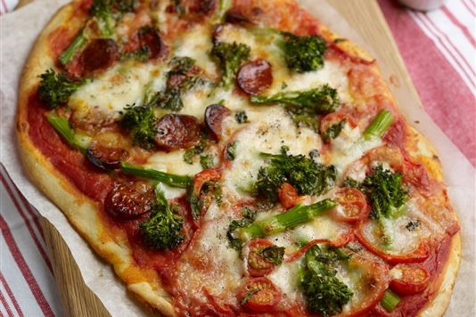 Tenderstem and chorizo pizza recipe