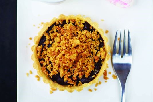 Natalie Coleman's chocolate and hazelnut crumble tart recipe