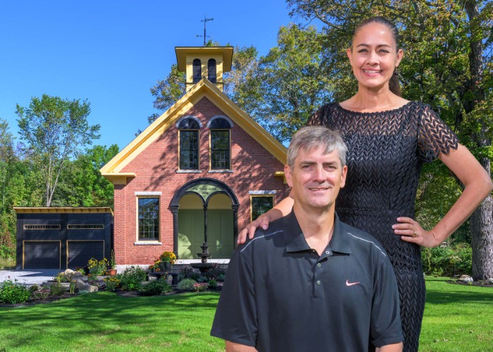 Inside a dream home in an old school