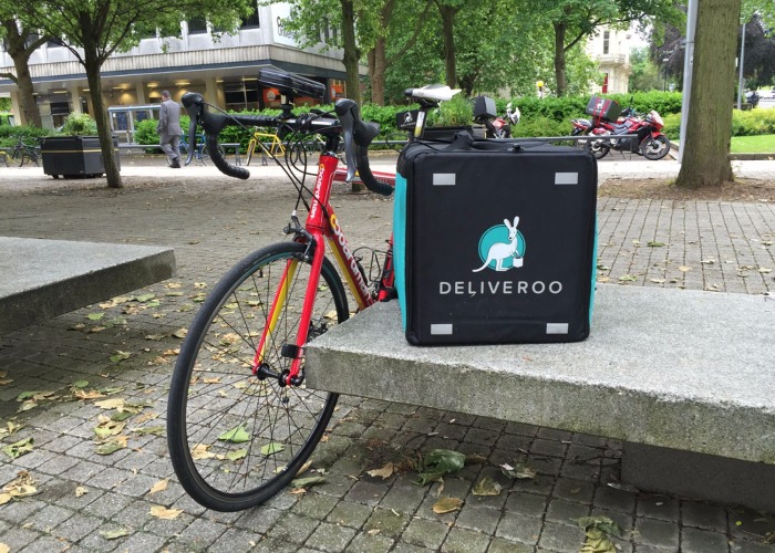 deliveroo with bike