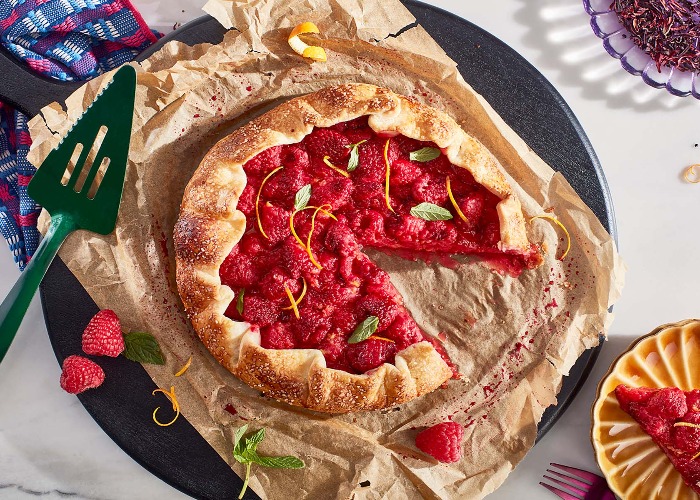 Hibiscus raspberry galette recipe