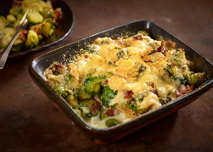 Comte and Brussels sprouts gratin (Image: Comté Recipes/loveFOOD)