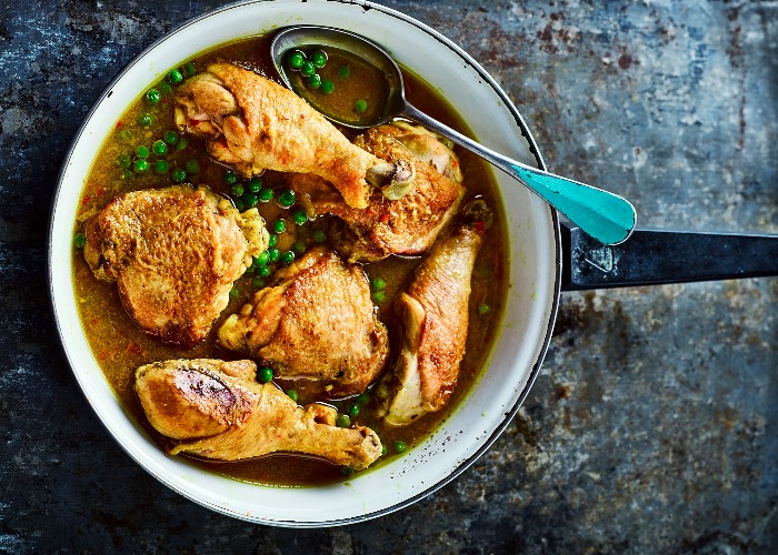 Chicken and pea curry recipe