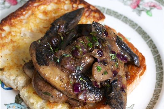 Devilled mushrooms with ciabatta toast recipe