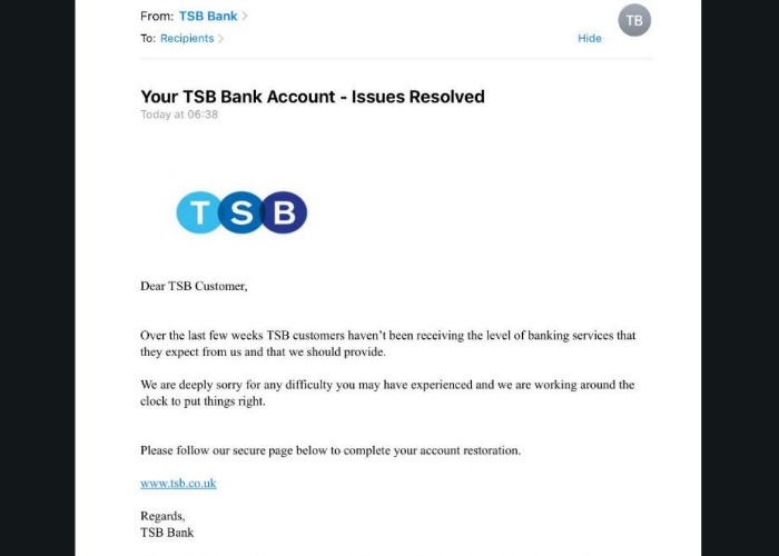 TSB scam emails and texts – how to spot a fake message