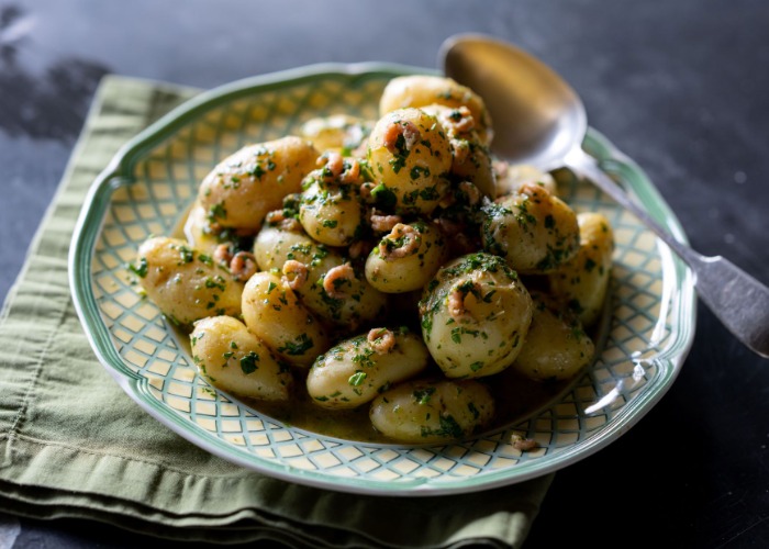 James Martin’s potatoes with potted shrimp butter recipe