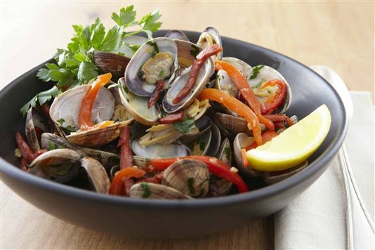 Chorizo, clam, and parsley broth recipe