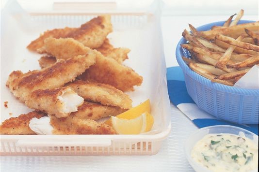 Bill Granger's fish fingers and fries recipes