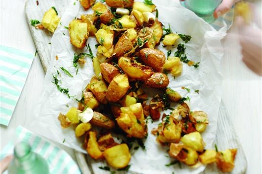 Herby chips recipe