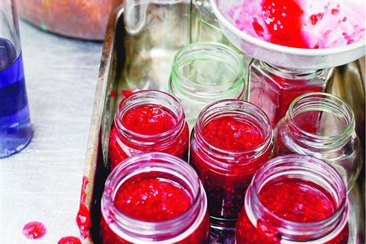 Raspberry and violet jam recipe