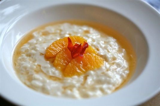 Sweet rosehip and orange risotto recipe