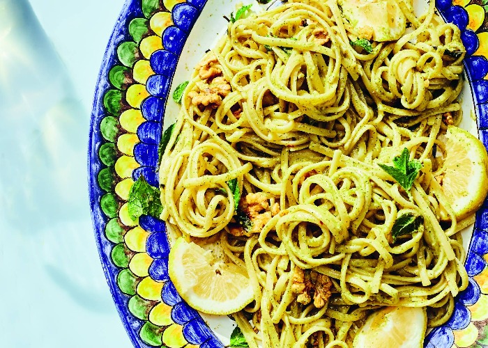 Pasta Grannies' spaghetti with lemon pesto recipe