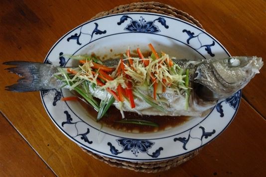 Cantonese steamed sea bass recipe