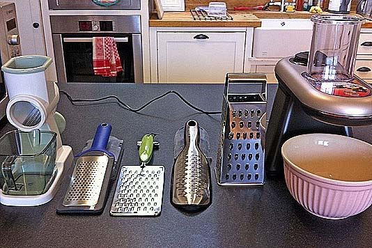 How do I attach a cheese grater to a countertop?