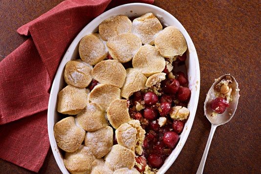 James Martin's cherry and macadamia nut cobbler recipe