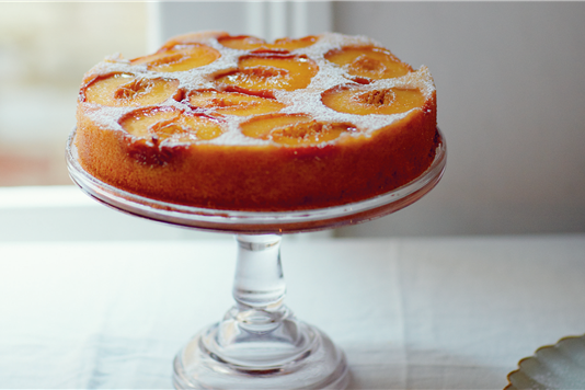 John Torode's peach upside-down cake recipe