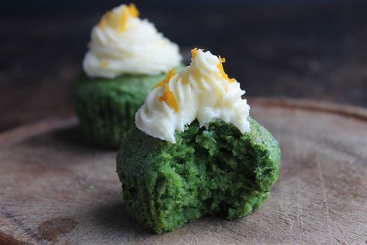 Kale and orange cupcakes with orange icing recipe