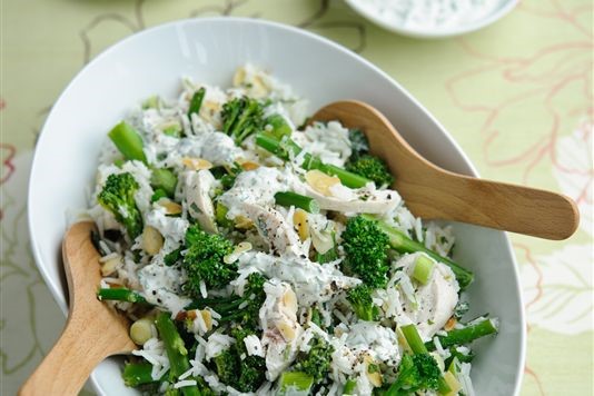 Lime and coriander chicken with Tenderstem rice salad recipe