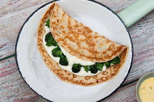 Cheese and broccoli pancakes recipe