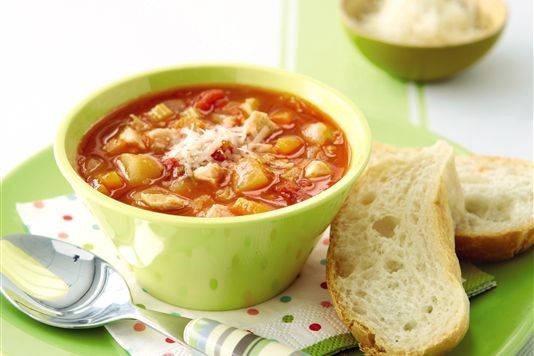 Minestrone soup with chicken recipe