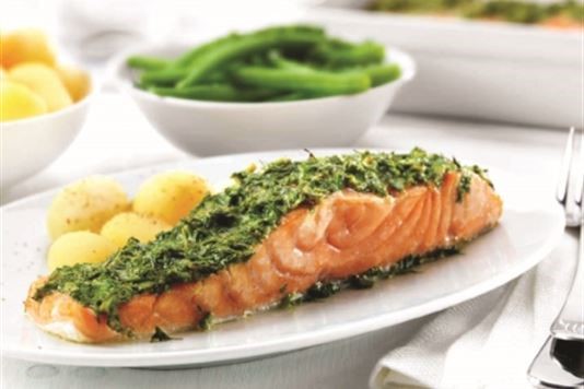 Oven baked salmon with a dill glaze recipe