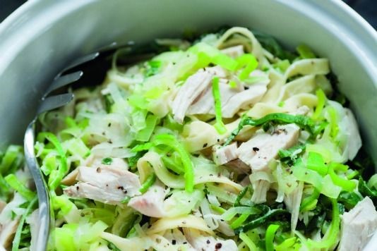 Fennel and leeks with leftover chicken recipe