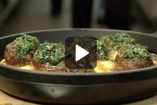Braised pork cheeks with polenta recipe