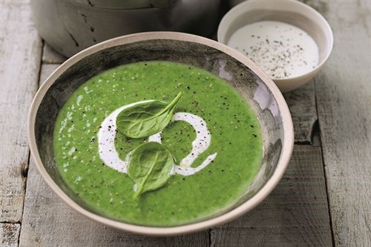 Spinach, ginger and quinoa super-soup recipe 