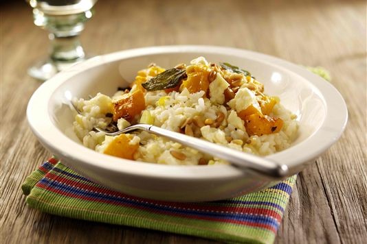 Squash, leek and lemon risotto with Caerphilly recipe