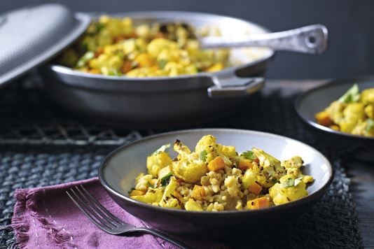 Roasted cauliflower and dhal pilaff recipe